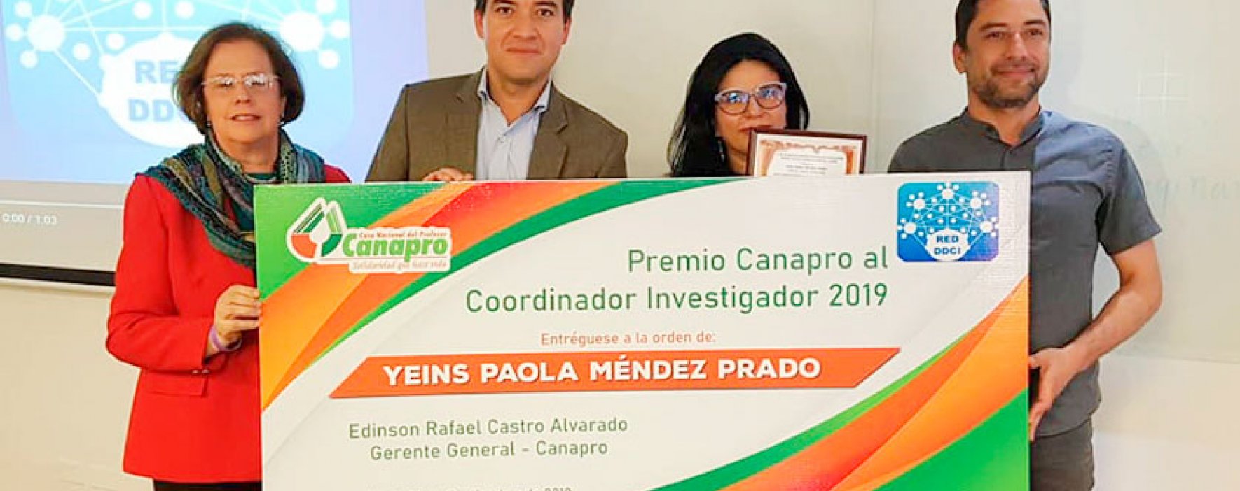 Premio Canapro al Coordinador Investigador 2019