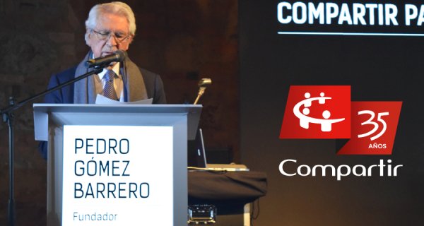 Pedro Gómez en celebración 35 años Fundación Compartir